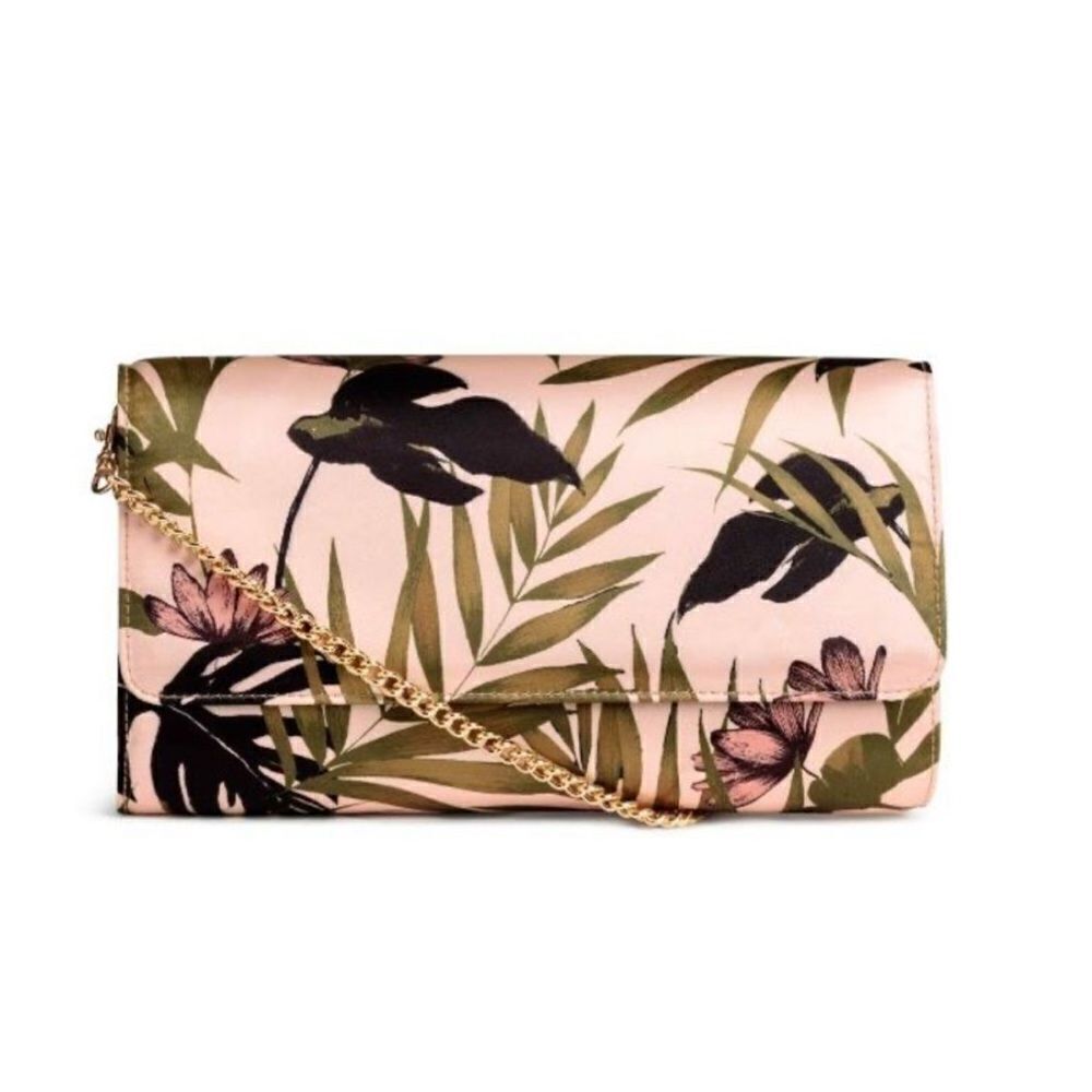 H&M Floral Print Green/Print Crossbody Bag.NWT